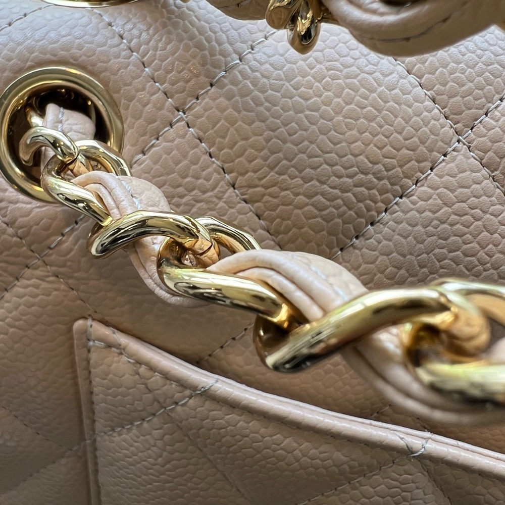 ✔️AUTHENTIC CHANEL✔️Caviar Quilted Jumbo Double Flap Beige PRISTINE CONDITION💯 - Picture 10 of 16